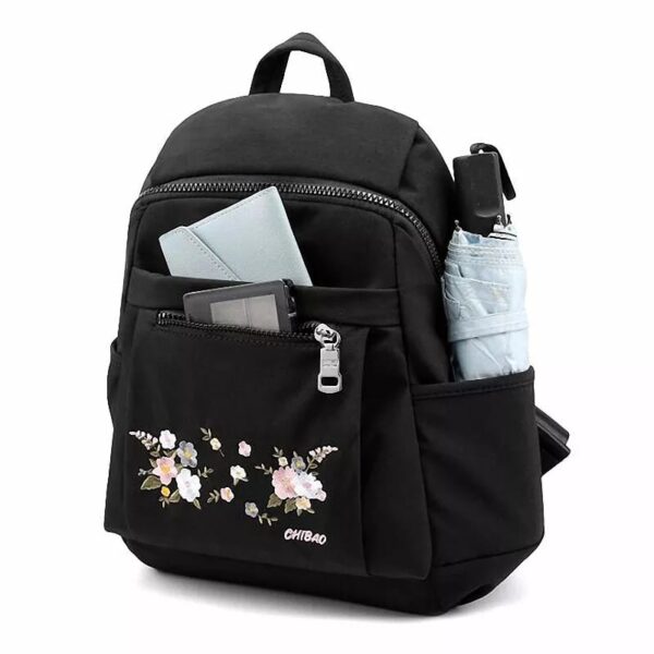 "Trendy Multi-Layer Nylon Backpack for Women – Durable, Stylish & Perfect for Everyday Use"