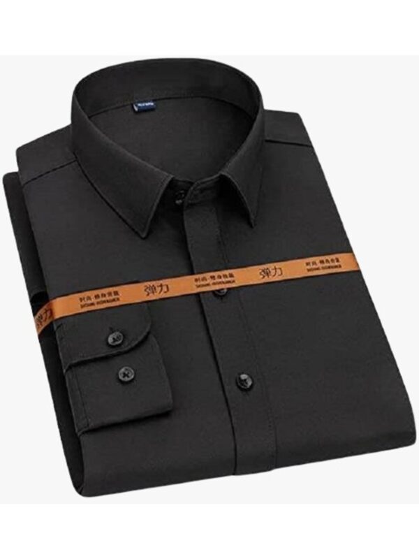 Elegant Long Sleeve Formal Shirt for Men – 100% Cotton, Regular Fit, All-Season Comfort