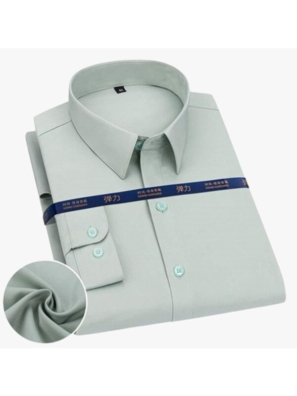 Elegant Long Sleeve Formal Shirt for Men – 100% Cotton, Regular Fit, All-Season Comfort
