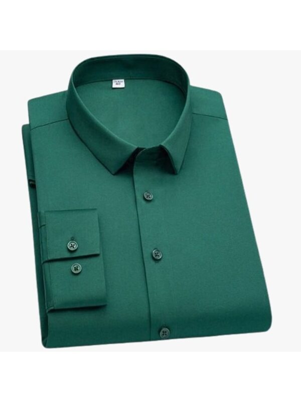 Elegant Long Sleeve Formal Shirt for Men – 100% Cotton, Regular Fit, All-Season Comfort