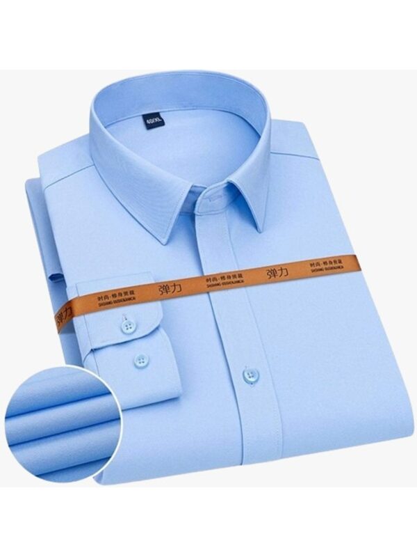 Elegant Long Sleeve Formal Shirt for Men – 100% Cotton, Regular Fit, All-Season Comfort