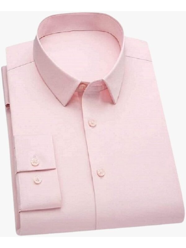 Elegant Long Sleeve Formal Shirt for Men – 100% Cotton, Regular Fit, All-Season Comfort