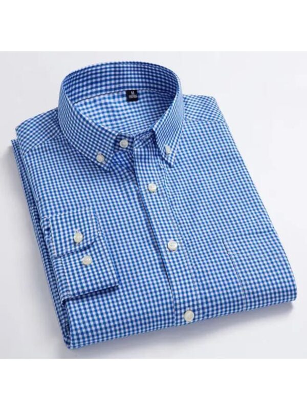 Classic Official Check Shirt – Premium Cotton, Formal Long Sleeve