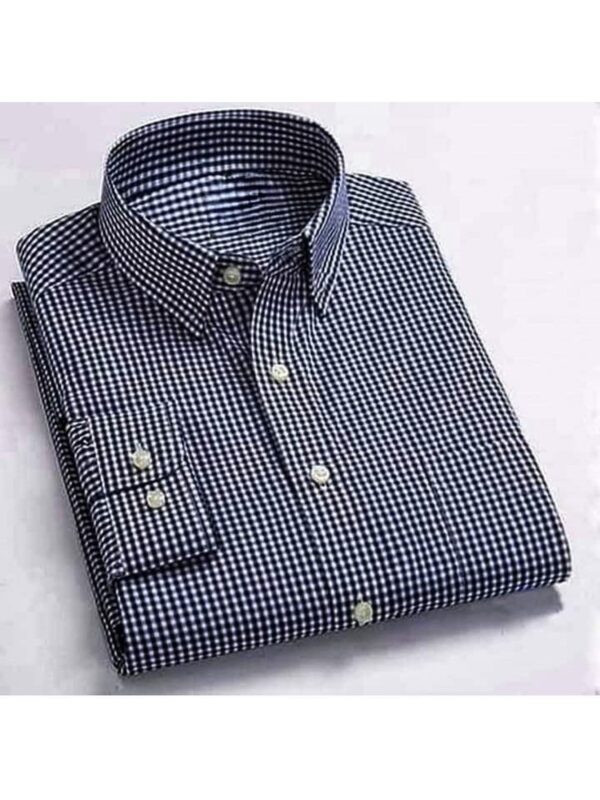 Classic Official Check Shirt – Premium Cotton, Formal Long Sleeve