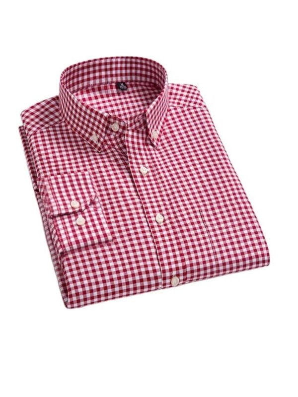 Classic Official Check Shirt – Premium Cotton, Formal Long Sleeve