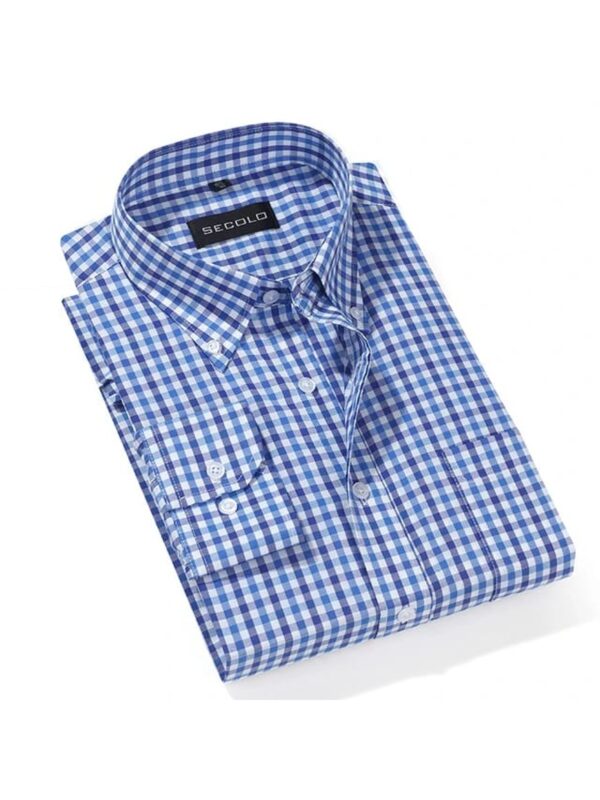 Classic Official Check Shirt – Premium Cotton, Formal Long Sleeve