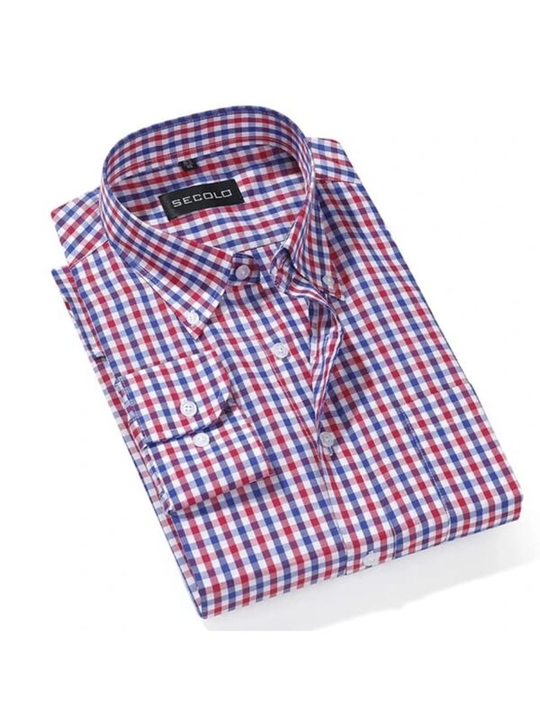 Classic Official Check Shirt – Premium Cotton, Formal Long Sleeve