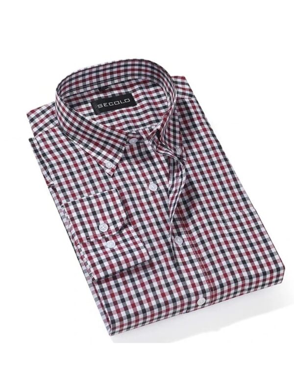 Classic Official Check Shirt – Premium Cotton, Formal Long Sleeve