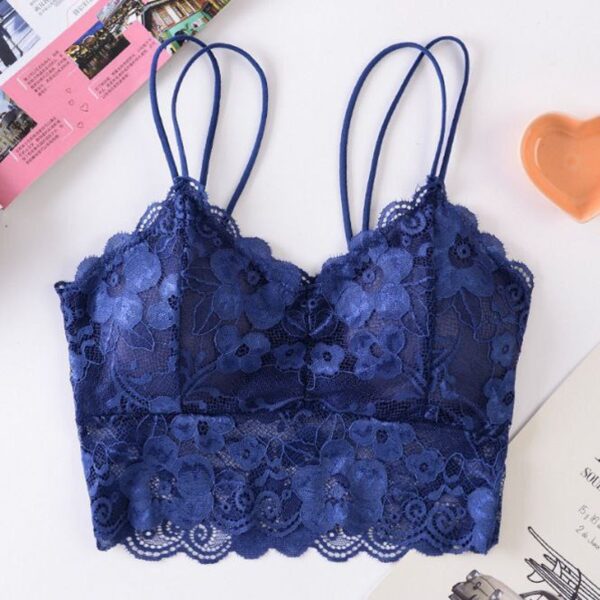 Flower lace Suspender Top Bra