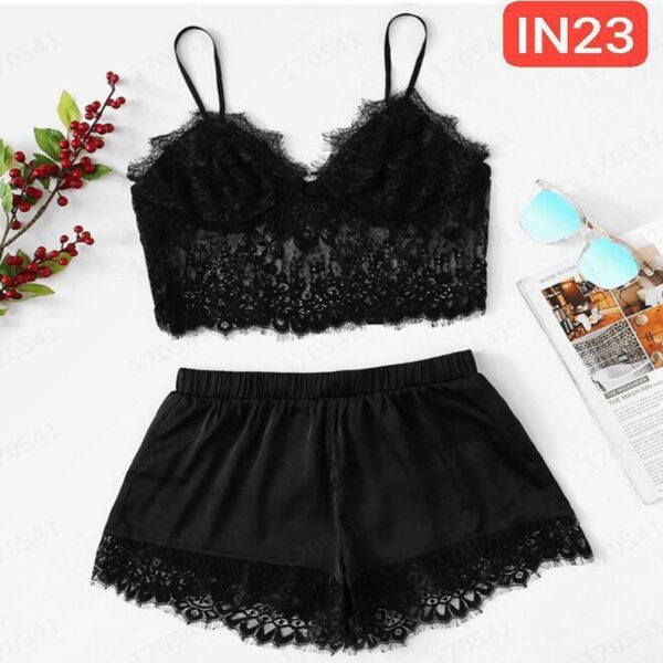 Silk Suspender Princess Temptation two-piece Underwear Set