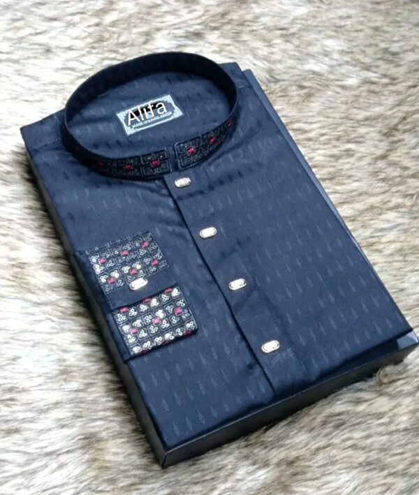 Exclusive Fancy Cotton Panjabi with Sequence Embroidery