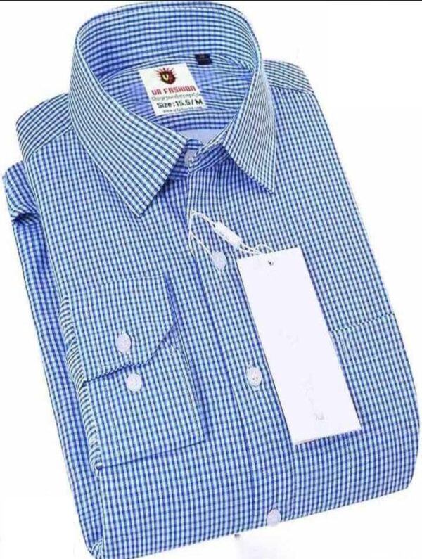 Classic Official Check Shirt – Premium Cotton, Formal Long Sleeve